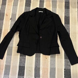 Blu Sand made in Italy black linen jacket blazer size 46 EU XL/XXL US